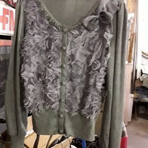 Gray and purple sweater